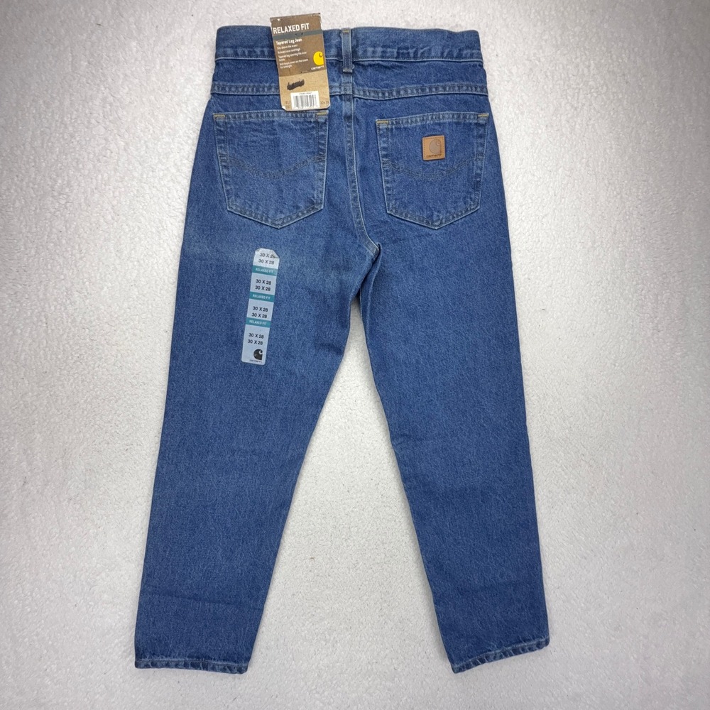 Carhartt Relaxed Fit Tapered Leg Jeans Mens 30x28 B17 DST Darkstone NWT NOS - Picture 3 of 8